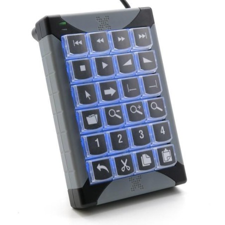 "X-Keys Desktop USB 24 Keys - Ultimate Customizable Macro Pad | XK-24-USB-R"